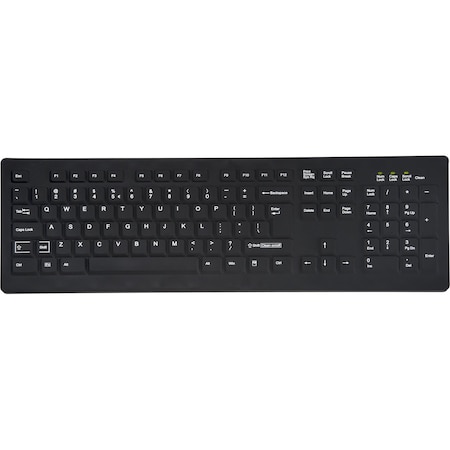 Tg3 Electronics Cleanable Sealed White Keyboard; 104 Key w/stands Hospital Grade KBA-CK104S-WNUN-US